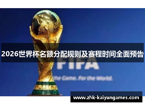 2026世界杯名额分配规则及赛程时间全面预告